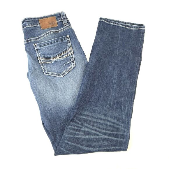 BKE Denim Buckle Mens Tyler Straight Leg Jeans 33XXL (Actual 34x36.5) Distressed - Picture 1 of 12